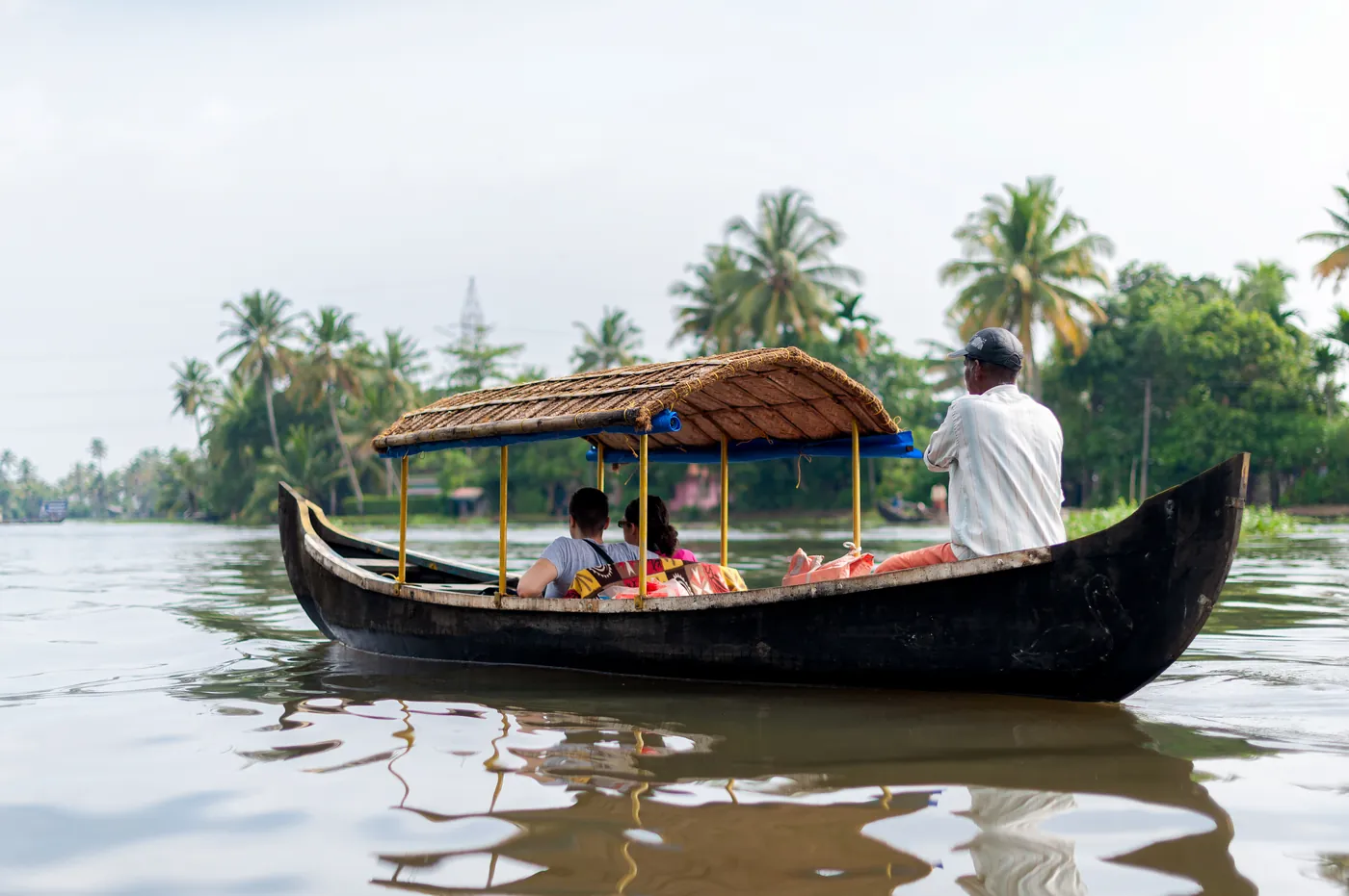 Shikara boat on a Kerala backwater