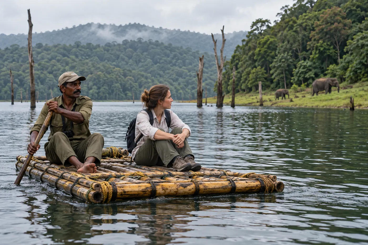 Bamboo Rafting — Periyar — Kerala