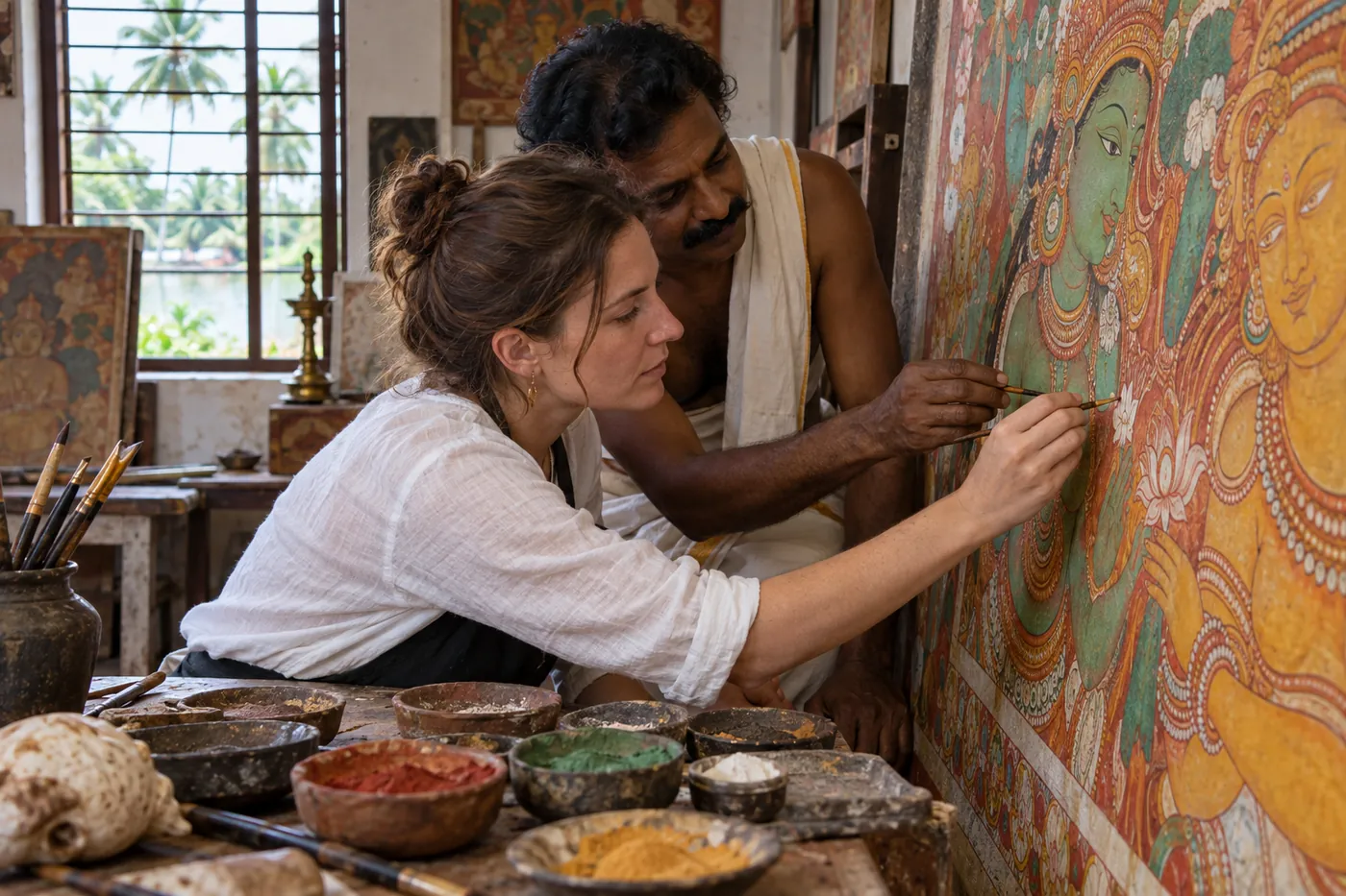 Mural Painting Lesson — Kerala