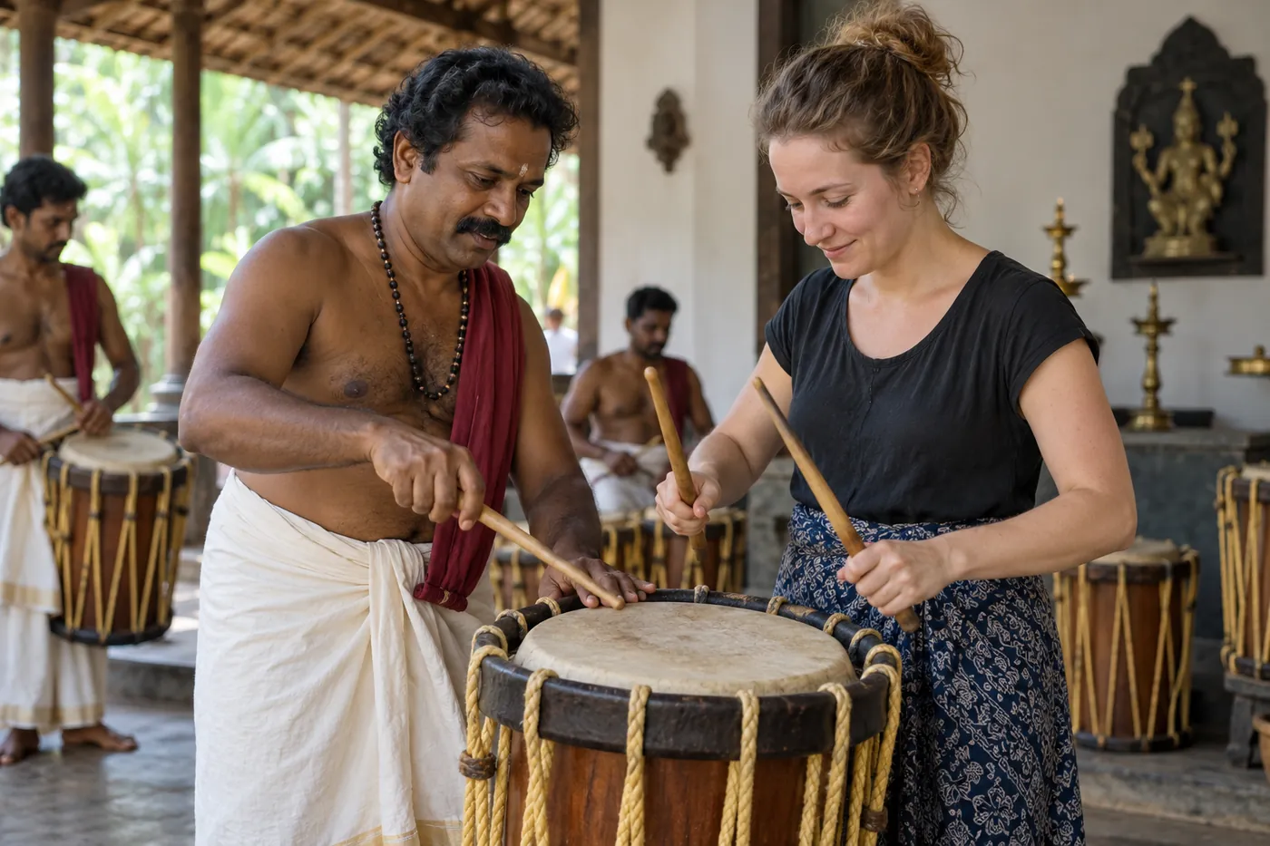 Chenda and mridangam practice