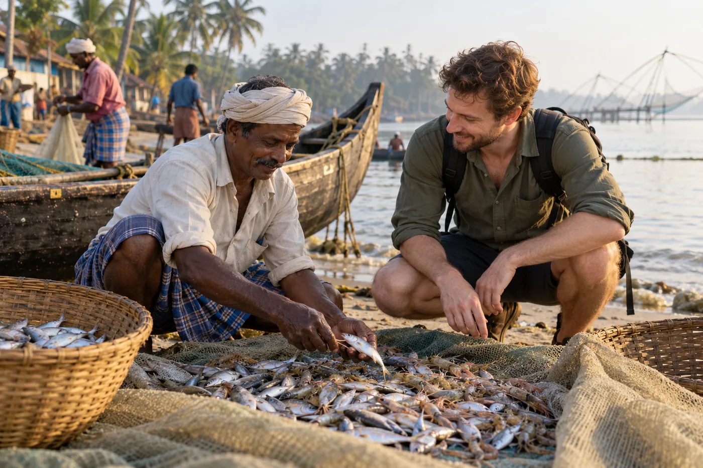 Fishing with Local Fishermen — Kerala