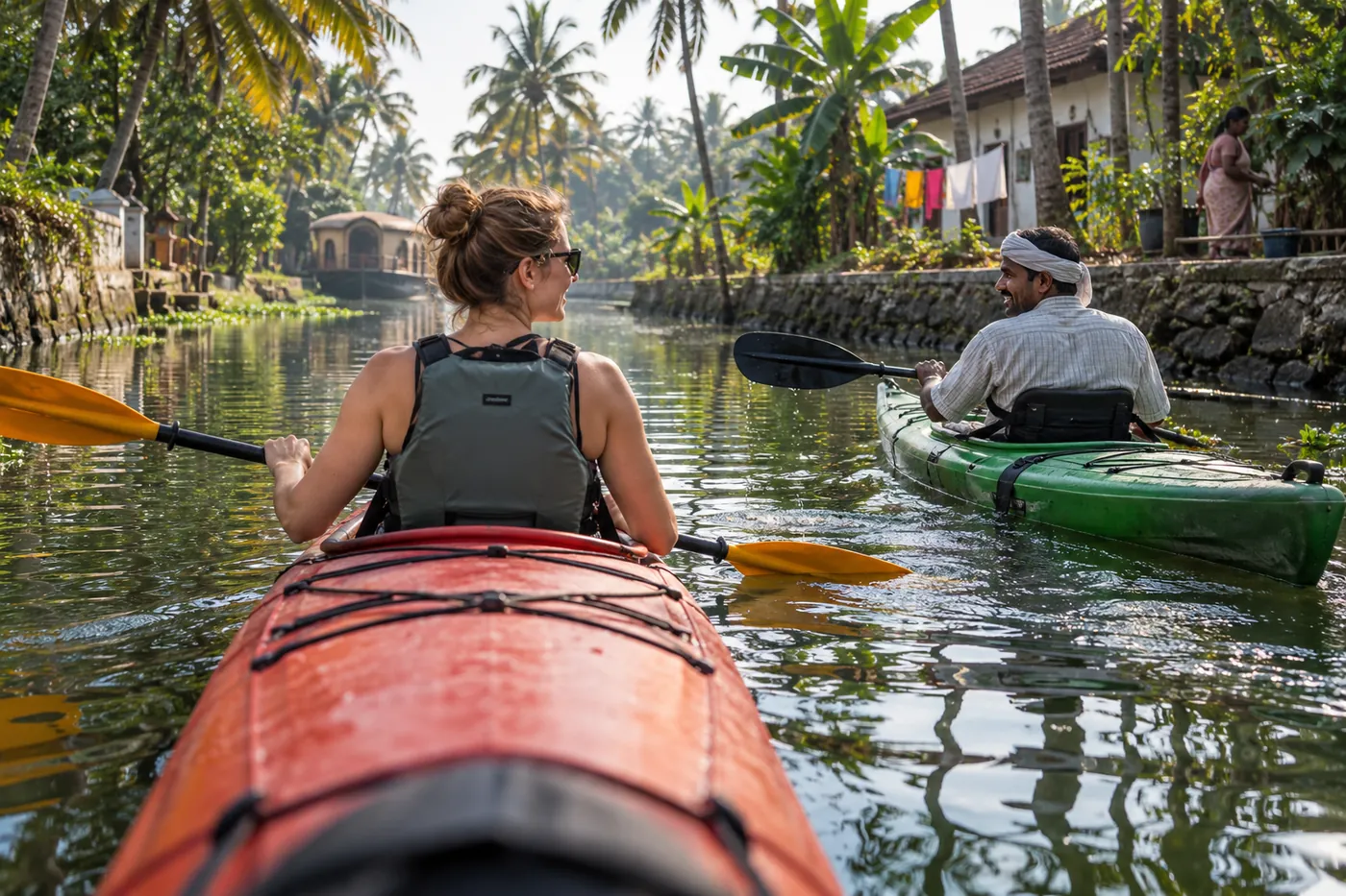 Kayaking — Backwaters — Kerala