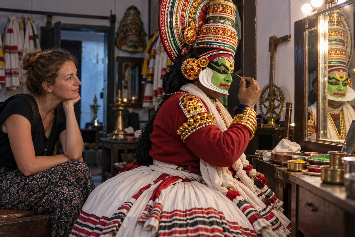 Kathakali Performance — Backstage — Kerala