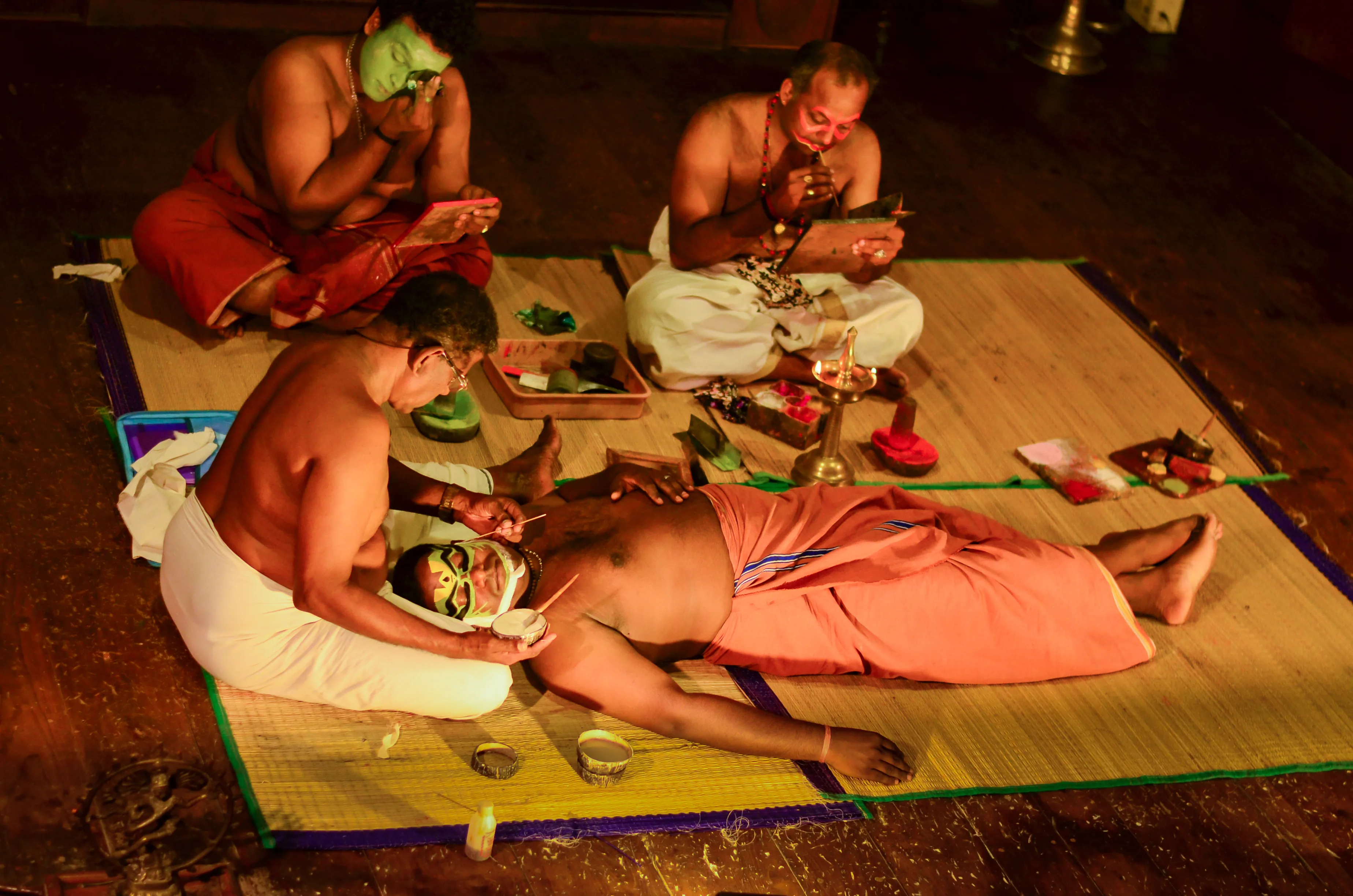 Kathakali Performance — Backstage — Kerala