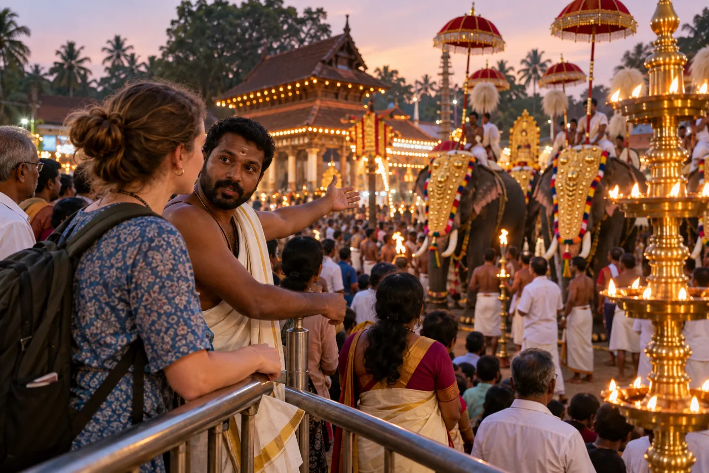 Temple Festival Walk — Kerala