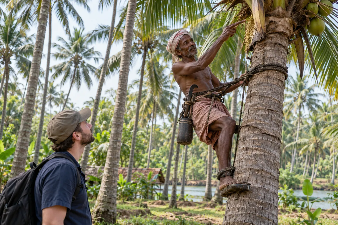 Coconut Farm & Toddy Tapping — Kerala