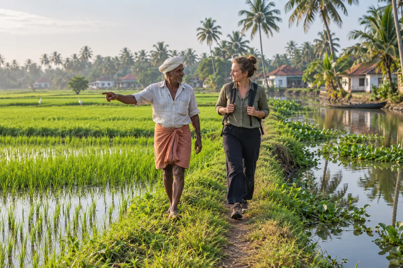 Paddy Field Walk — Kuttanad — Kerala
