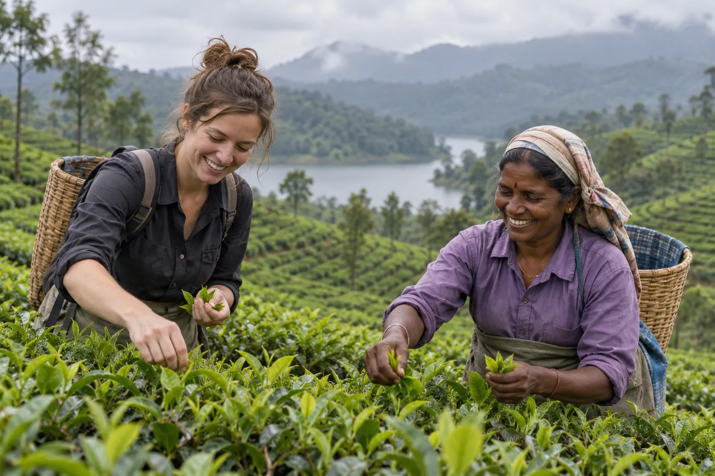 Tea Factory Visit & Plucking — Kerala