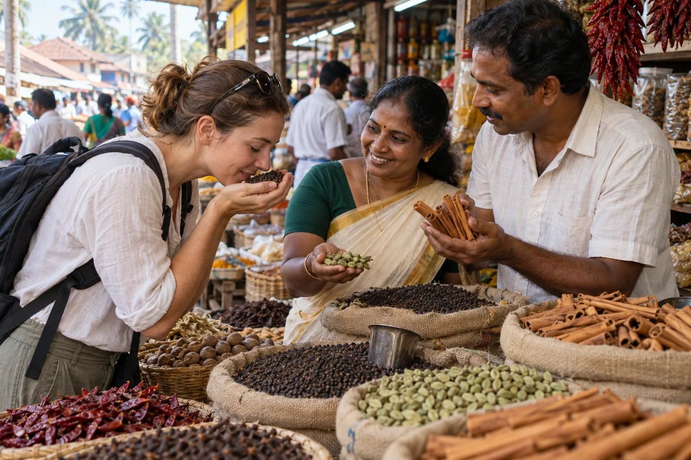 Spice Market Walk & Tasting — Kerala