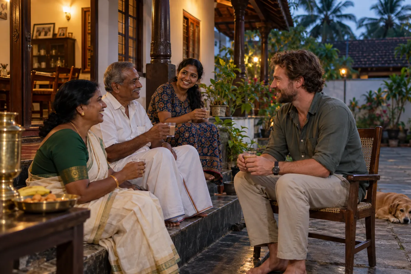 An evening with a village family