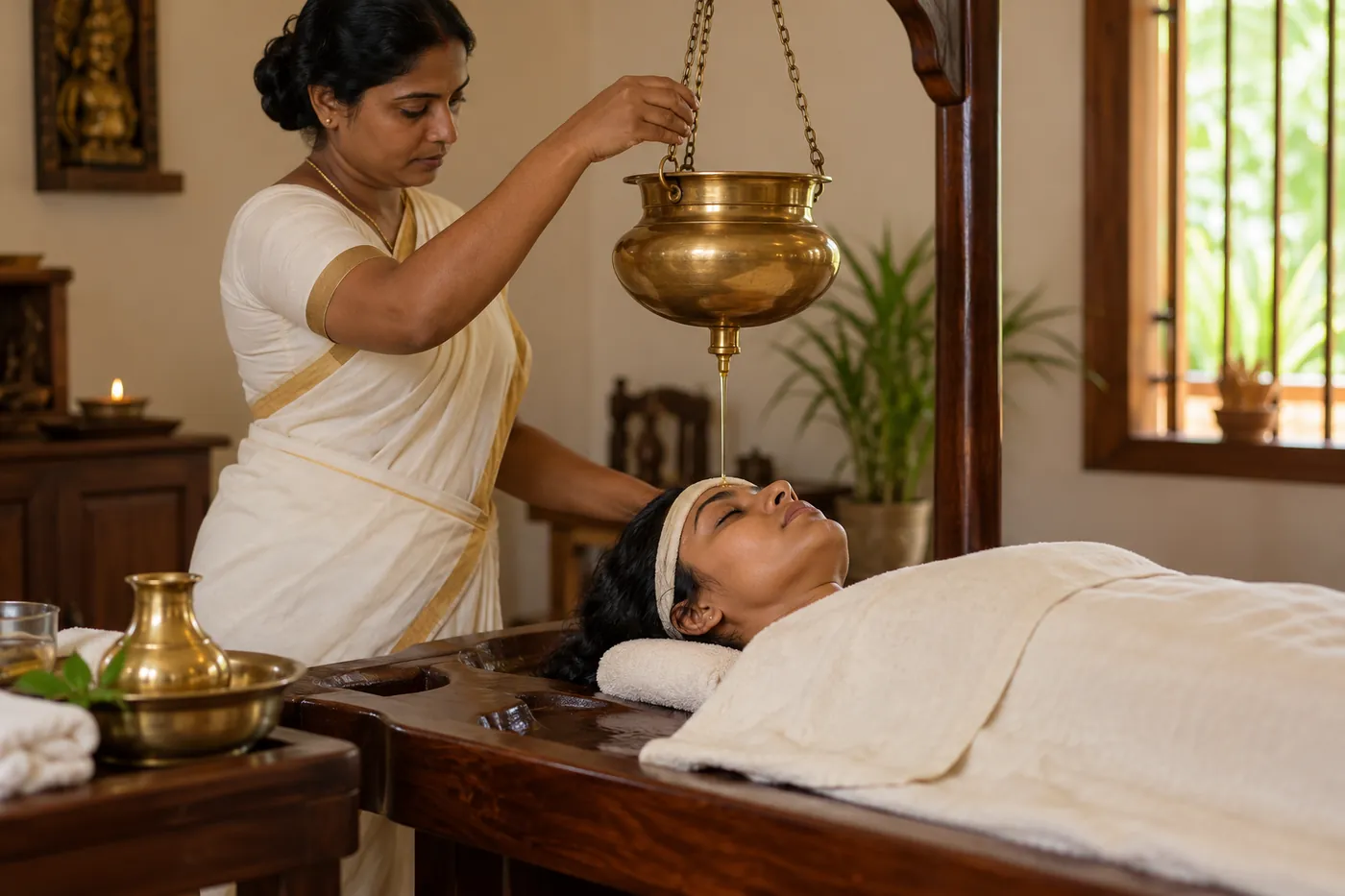 Shirodhara treatment